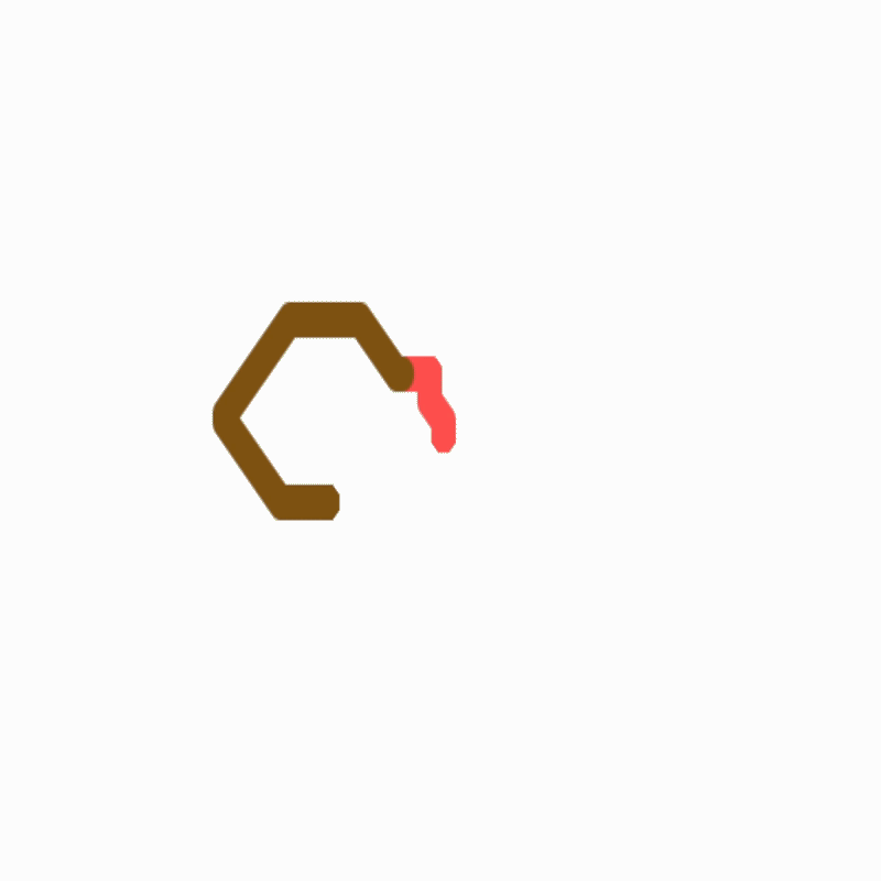 Arrow keys move a brush around a white canvas and it draws as it goes. SPACE randomises the colour. The trick is simply not clearing the screen each frame, that one change turns movement into drawing.